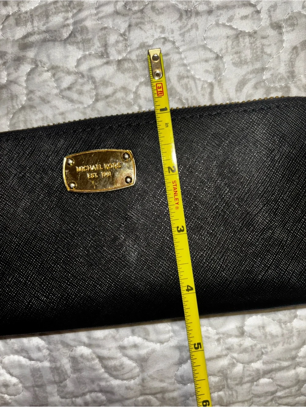 Michael Kors Black Saffiano Zip-Around Wallet